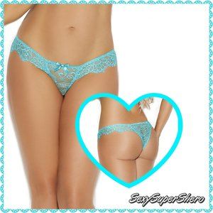 🆕PLUS Eyelash Lace Brazilian back Panty Lingerie